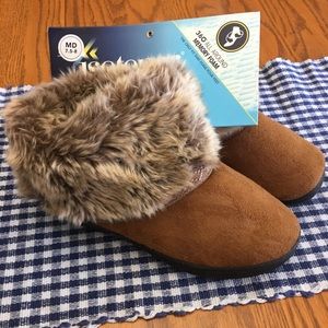 Isotoner Fur Booties Clogs Mules Slippers Shoes